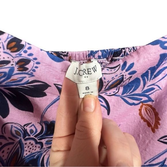 J. Crew Factory Square Neck Smocked Floral Dress Size 8 - Picture 13 of 16